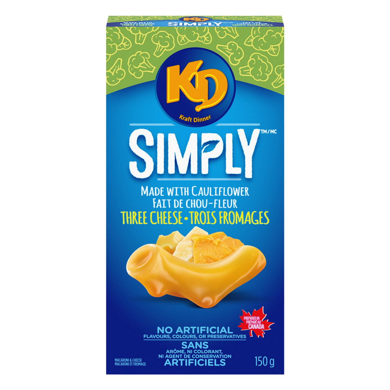 Kraft Dinner Simply Macaroni & Cheese, Three Cheese made with
