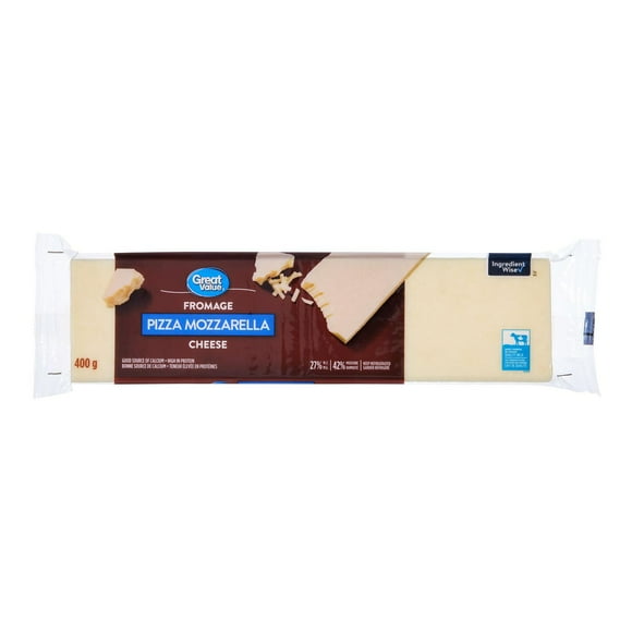 Great Value Pizza Mozzarella Cheese, 400 g