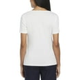 thumbnail image 2 of RAFAELLA Women's Square Neckline Short Sleeve Tee Shirt, 2 of 4