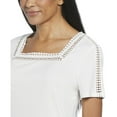 thumbnail image 3 of RAFAELLA Women's Square Neckline Short Sleeve Tee Shirt, 3 of 4