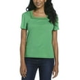 thumbnail image 1 of RAFAELLA Women's Square Neckline Short Sleeve Tee Shirt, 1 of 4