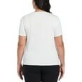 thumbnail image 2 of RAFAELLA Women's Square Neckline Short Sleeve Tee Shirt, 2 of 3