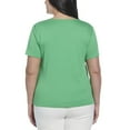 thumbnail image 2 of RAFAELLA Women's Square Neckline Short Sleeve Tee Shirt, 2 of 5