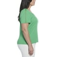 thumbnail image 3 of RAFAELLA Women's Square Neckline Short Sleeve Tee Shirt, 3 of 5
