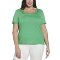 thumbnail image 1 of RAFAELLA Women's Square Neckline Short Sleeve Tee Shirt, 1 of 5