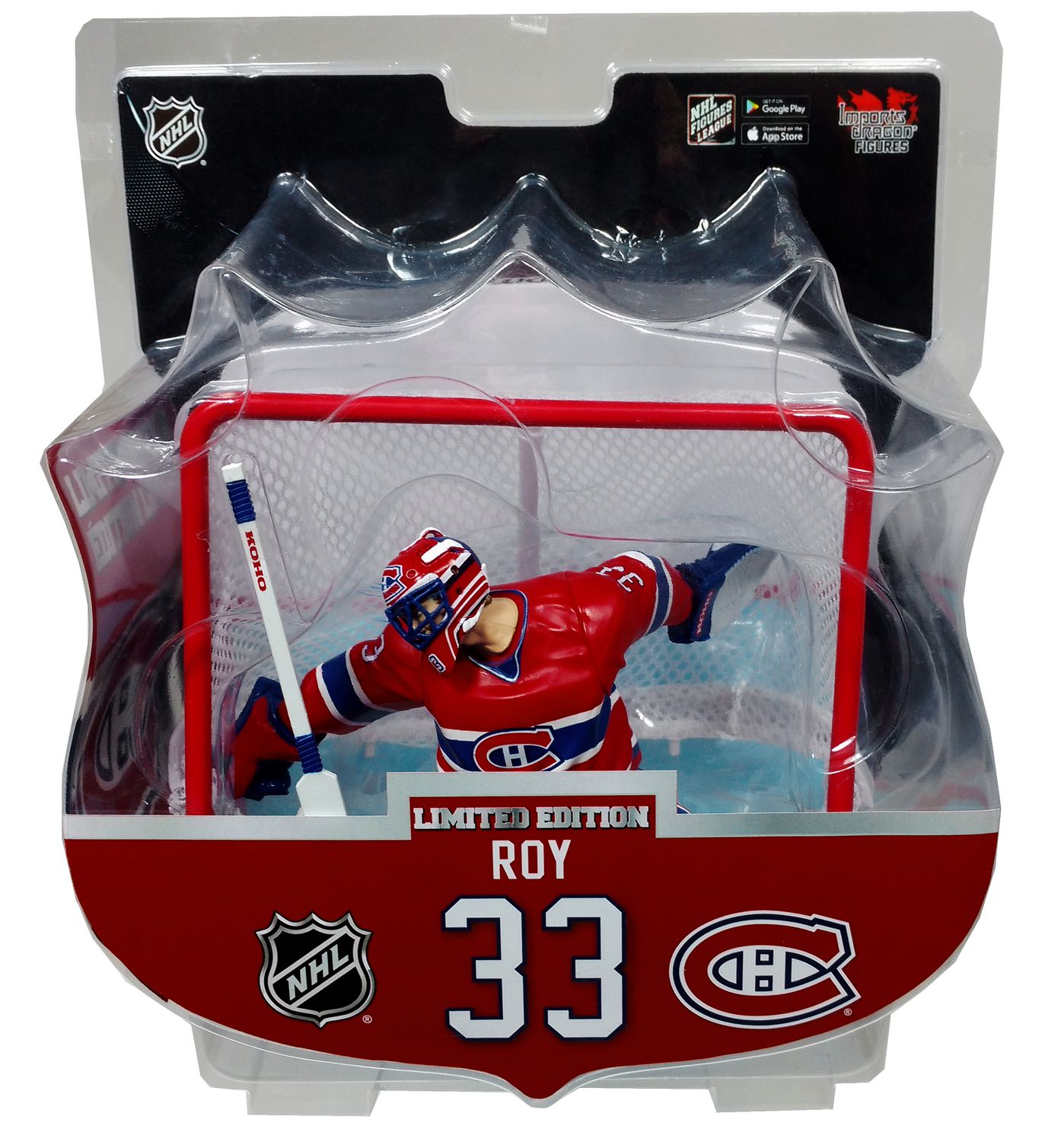 NHL 6 Inch Figure with Net - Patrick Roy - Montreal Canadiens