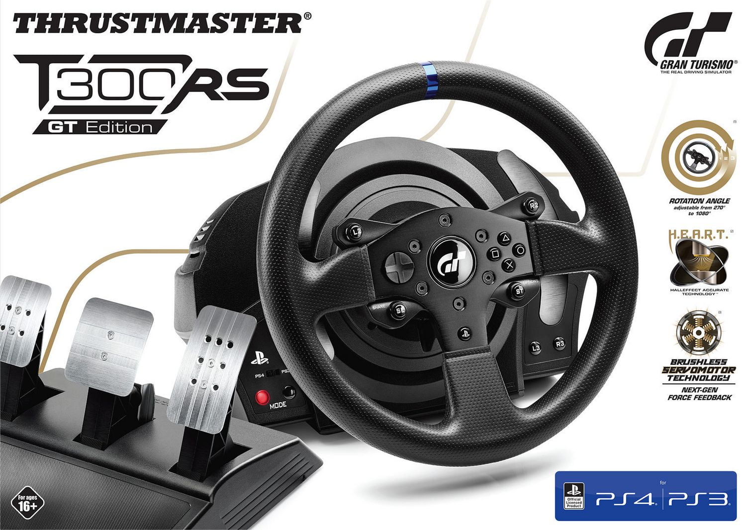 Thrustmaster t300 rs gt racing clearance wheel for ps4 and pc