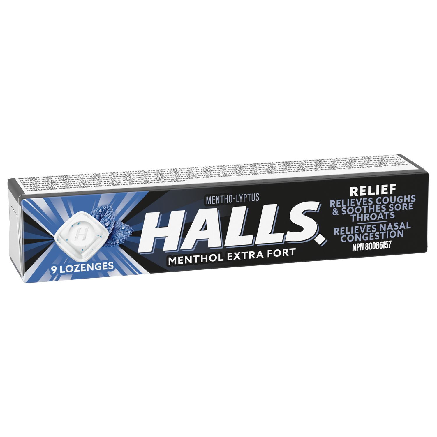 HALLS Extra Strong Menthol Cough Drops, Throat Lozenges, Sore