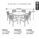 Couverture de table ronde et chaises de Belltown Classic Accessories - petite, grise – image 2 sur 2