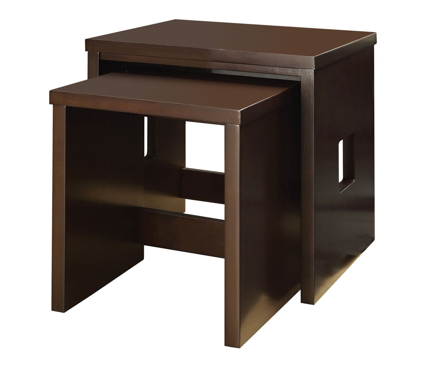 2-PC Nesting End Tables in Weathered Ash | Walmart Canada