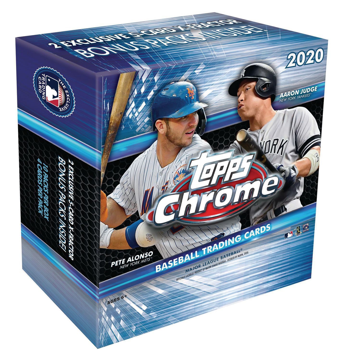 2020 Topps Chrome MLB Baseball Trading Cards Monster Box- 40 Cards total plus 2 Bonus Parallel ...