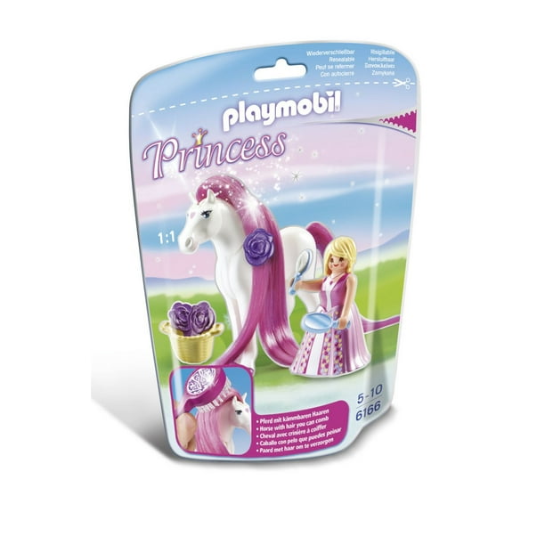 Ensemble de jeu Princesse Rose avec cheval à coiffer de Playmobil