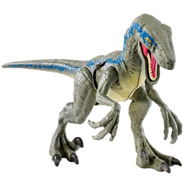 Figurine Dinosaure Jurassic World Blessure de combat Vélociraptor «Blue» -  Exclusivité Walmart 