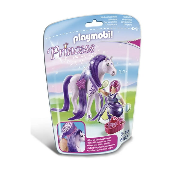 Ensemble de jeu Princesse Violette avec cheval à coiffer de Playmobil