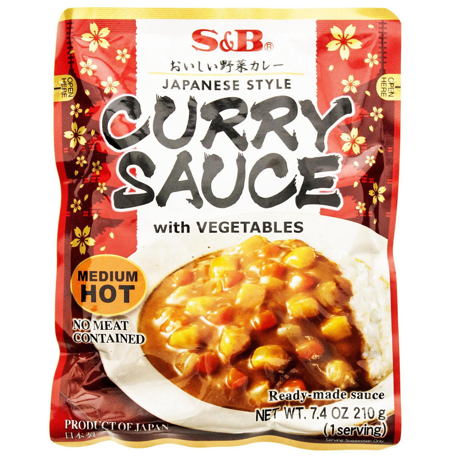 S&B Japanese Style Medium Hot Curry Sauce With Vegetables | Walmart Canada