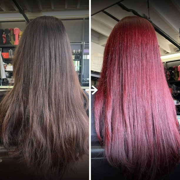 Bleach London Cherry Red Permanent Kit, Vegan permanent hair dye