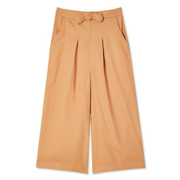 CuB McPAWS Girls' Culottes Palazzo Pants - Denim Material, Elastic Waist, Trendy Kids Fashion