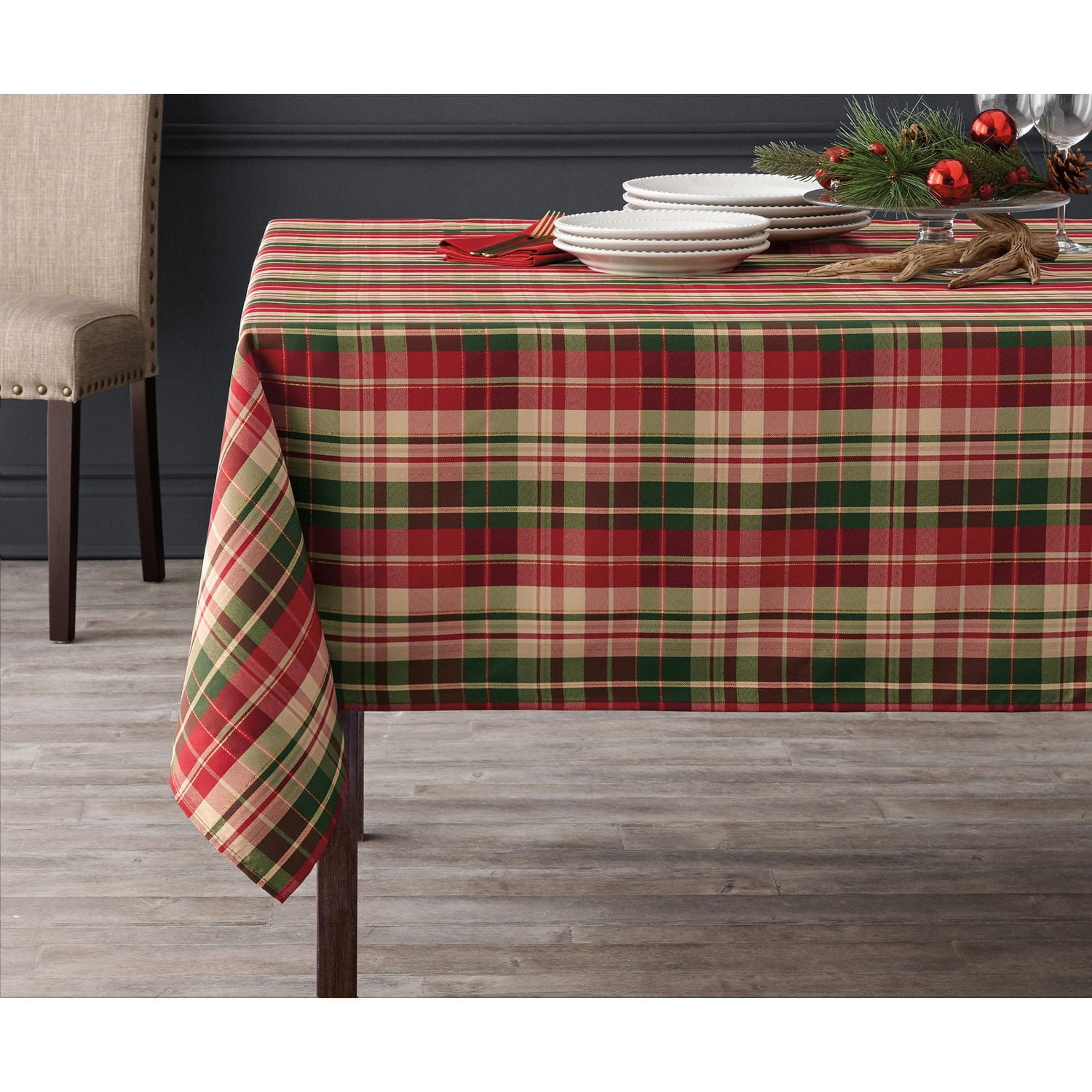 Home Trends Plaid Fabric tablecloth 60x84 Walmart Canada