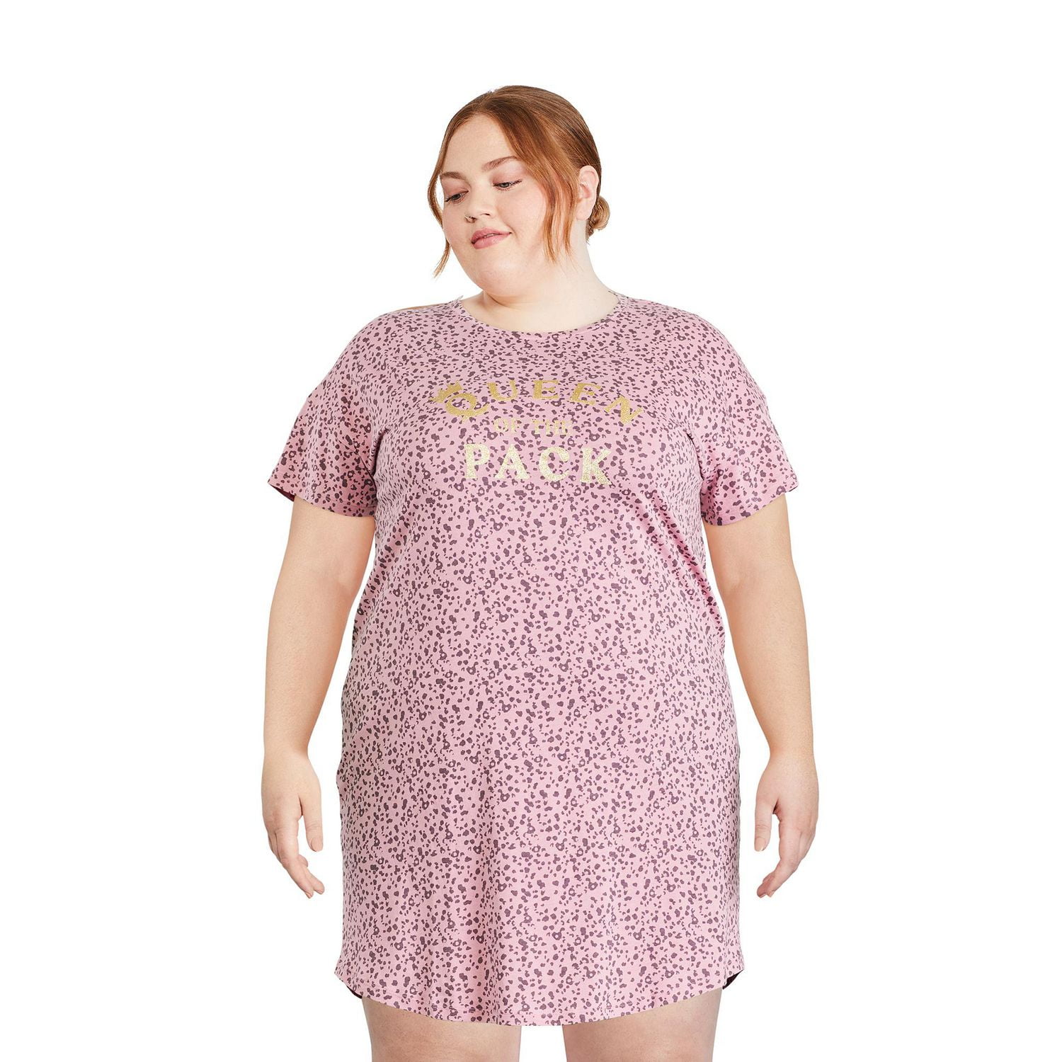 Chemise de nuit à encolure ras du cou George Plus pour femmes