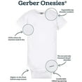 thumbnail image 2 of Chemises body de Onesies - paquet de 8, blanc, 2 of 2