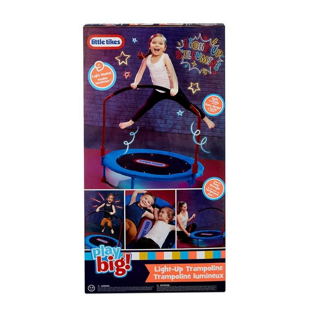 Little Tikes Light-Up 3-foot Trampoline with Folding Handle for Kids Ages 3  to 6 