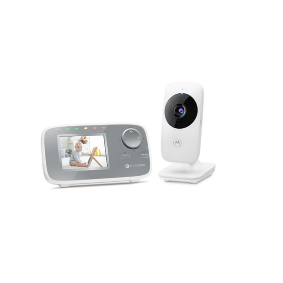 Moniteur bébé Vidéo Motorola VM482 avec écran LCD de 2.4" - Blanc & Gris
