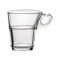 Duralex - Tasse à café Moka/Espresso Caprice empilable en verre transparent 90 ml & soucoupe 14 cm - 6 ensembles – image 2 sur 4