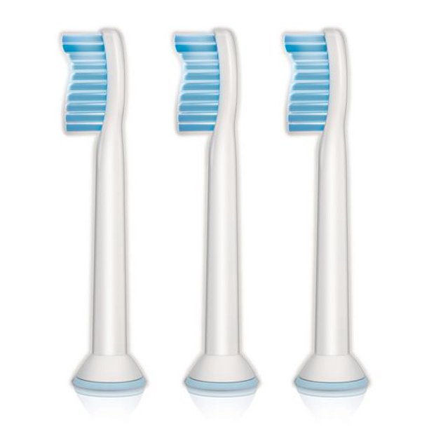 Têtes Sensitive brosse à dents sonique rechargeable standard, Paquet de 3, Philips Sonicare HX6053/62