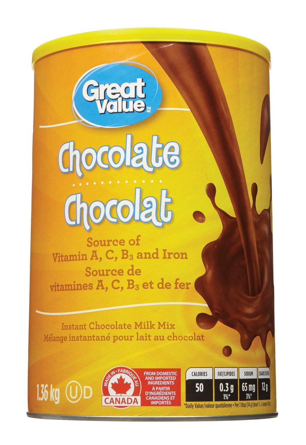 Great Value Instant Chocolate Milk Mix | Walmart Canada