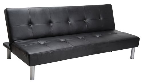 Mainstays Faux Leather Sofa Bed Black, Leather Look Sofa Canada