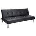 thumbnail image 1 of MAINSTAYS Faux Leather Sofa Bed - Black, 1 of 1
