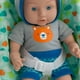 My Sweet Baby Poupée bébé 33 cm avec porte-bébé et jeu de poignée, 3 pièces incluses, thème bleu Bébé prêt à partir – image 3 sur 6