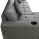 Canapé sectionnel Aerys, canapé en forme de L rembourré réversible pour salon et appartement, canapé sectionnel-gris – image 4 sur 5