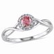 Bague de fiançailles Miadora "halo" en diamant rose et blanc 0.38 ct T.W. en or blanc 14k – image 1 sur 4