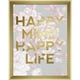 Décoration murale encadrée RoomMates à libellé « Happy life » – image 1 sur 1