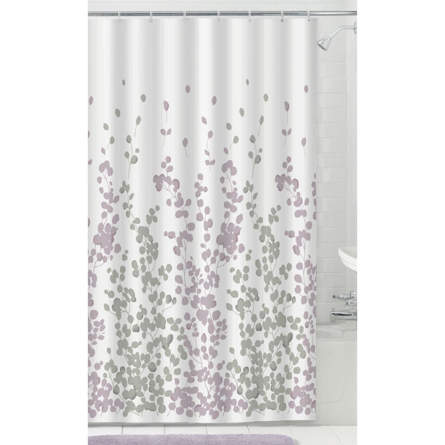 Mainstays Fabric Shower Curtain With 12, Mainstays Fabric Shower Curtain