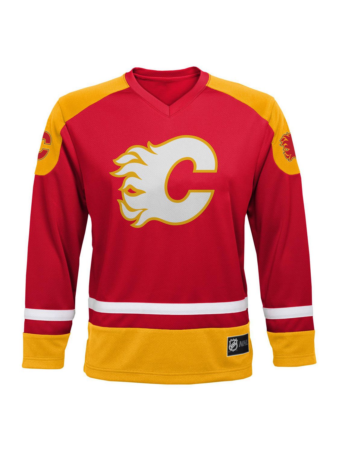 NHL Edmonton Oilers Mens Long Sleeve Deluxe Fans Jersey Sweater