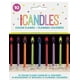 Porte-bougies avec bougies pour anniversaire à feu coloré Paq. de 10 – image 2 sur 3