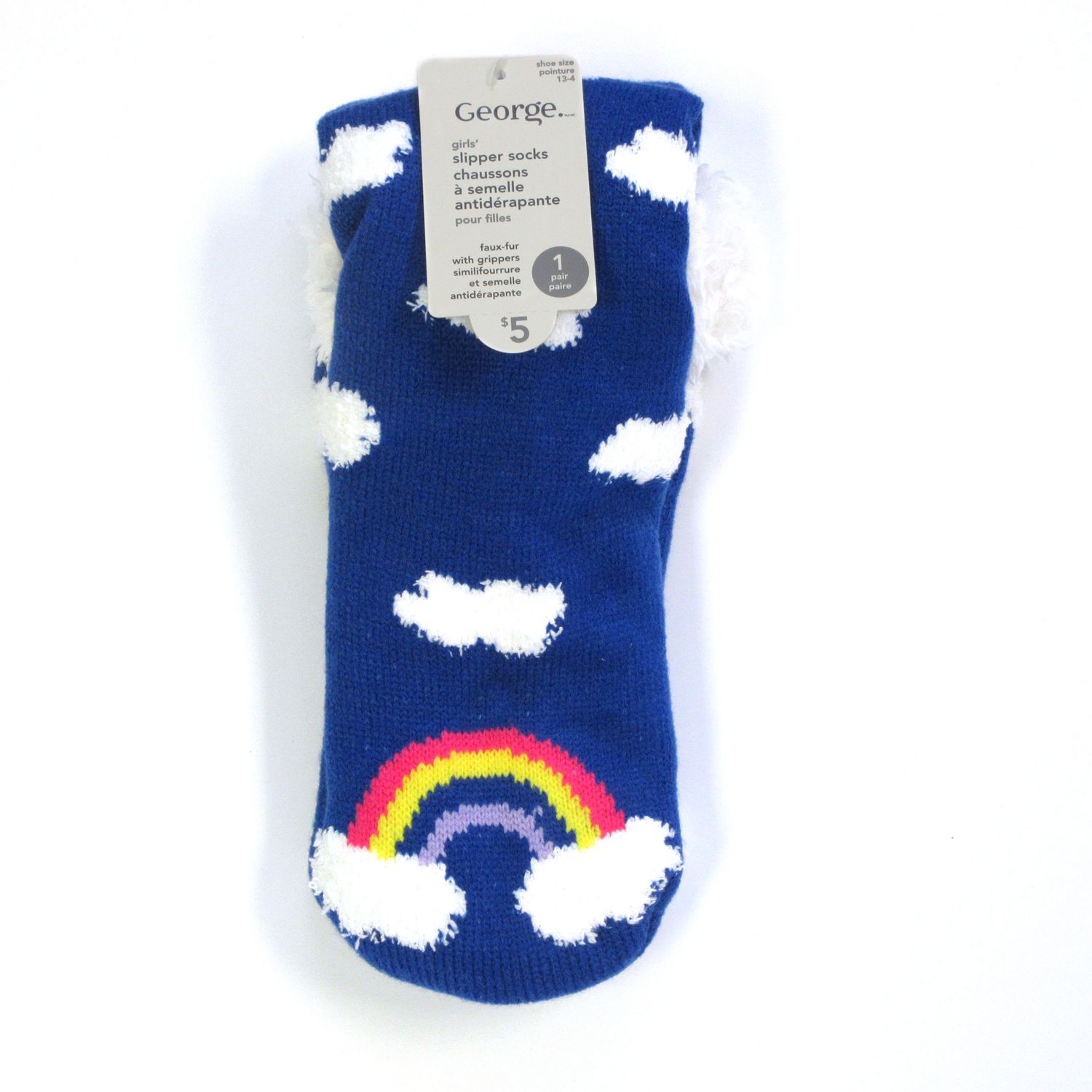 Chaussettes de lecture jeunes filles arc-en-ciel