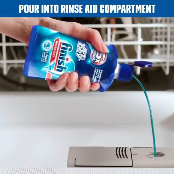 Finish Jet-Dry, Dishwasher Rinse Aid, Original, 621ml, Dishwasher Rinse  Agent & Drying Agent, 621mL 