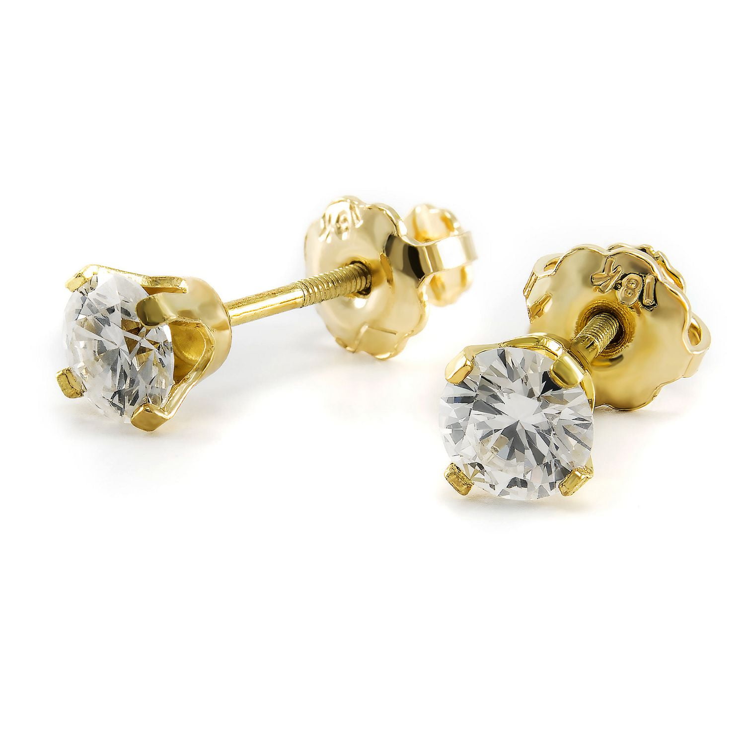 Pure316 0.50 Carat T.W. Diamond 18 K White Gold Solitaire ScrewBack