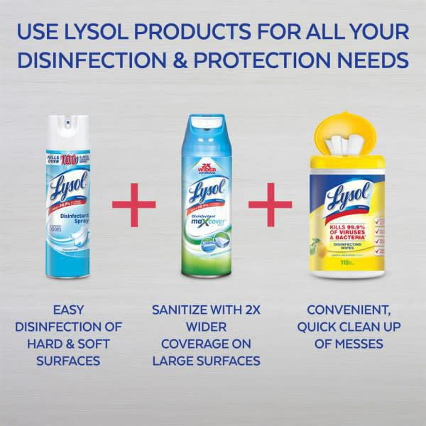 Spray Désinfectant Lysol, Linge frais, Désinfecte et élimine les