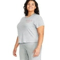 thumbnail image 2 of George Plus Women's Hacci Knit Top and Bottom 2-Piece Set, 2 of 6
