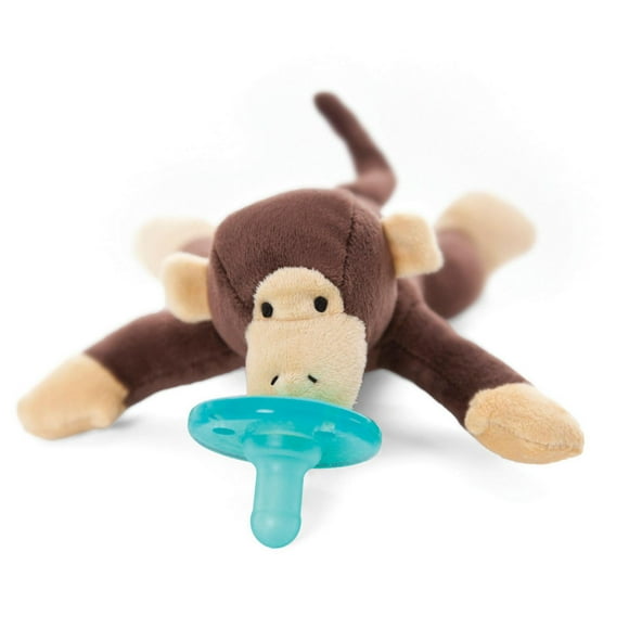 WubbaNub - Sucette pour bébé nouveau-né avec animal en peluche - Singe