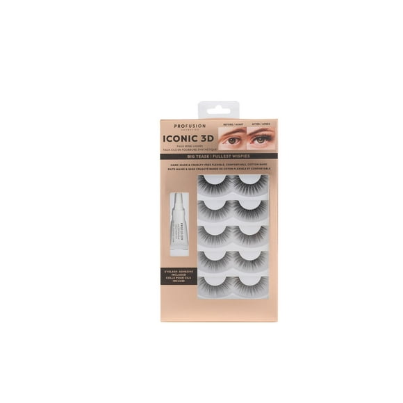 PROFUSION COSMETICS | Iconic 3D Faux Mink Lashes 5 Pair, Big Tease