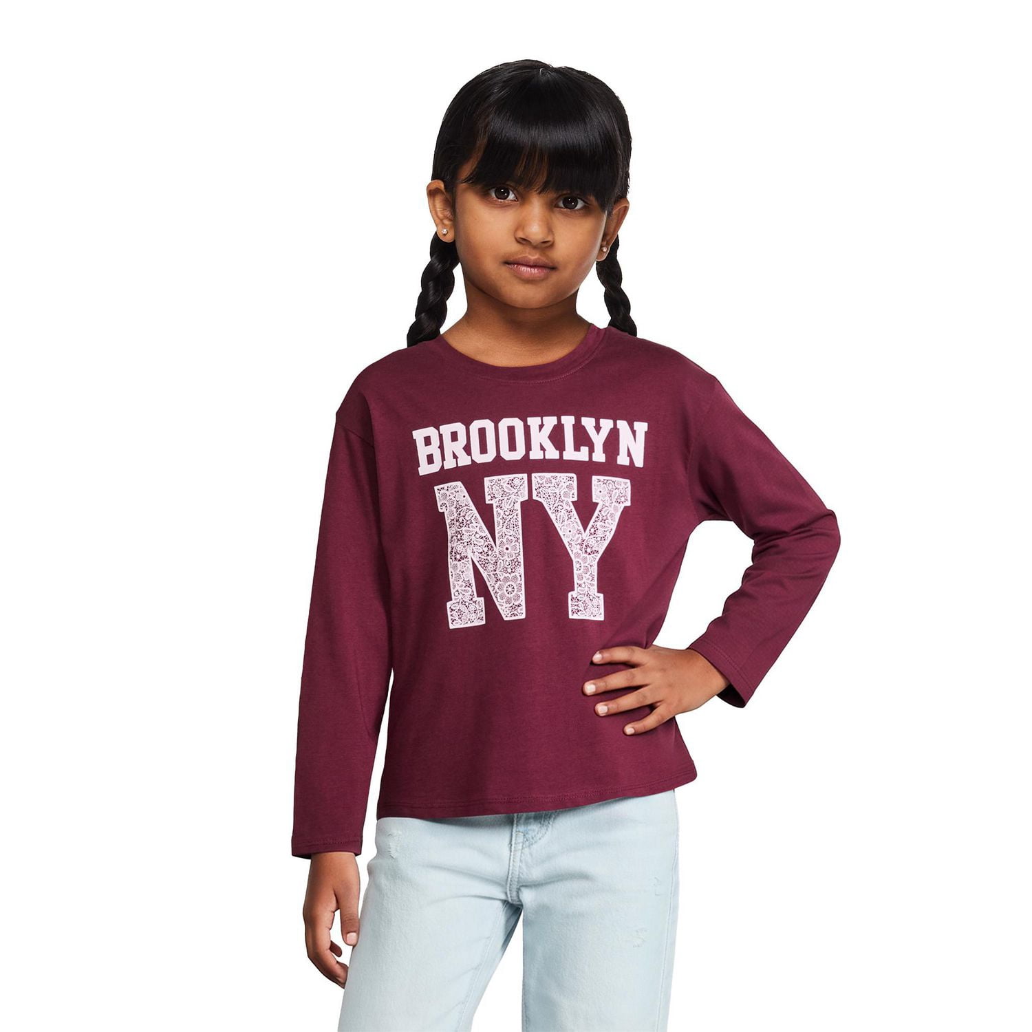 T-shirt à manches longues et imprimé graphique George pour filles