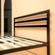 Lit plateforme 1500H de Zinus en métal avec tête de lit/lattes en bois support/matelas Fondation/stockage maximum sous le lit – image 3 sur 4