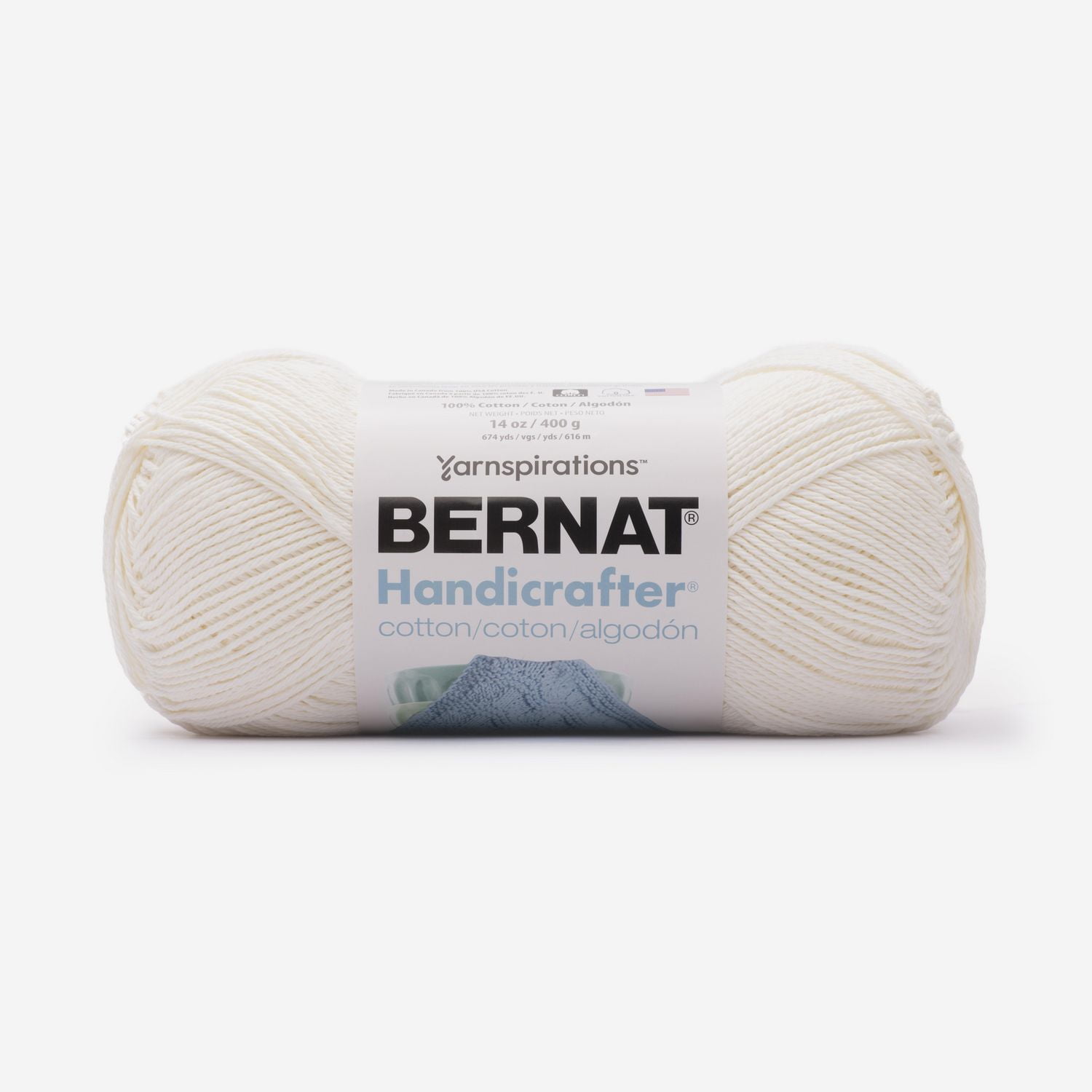 Bernat Handicrafter Cotton Yarn (400g/14 oz), Soft Cream Walmart Canada