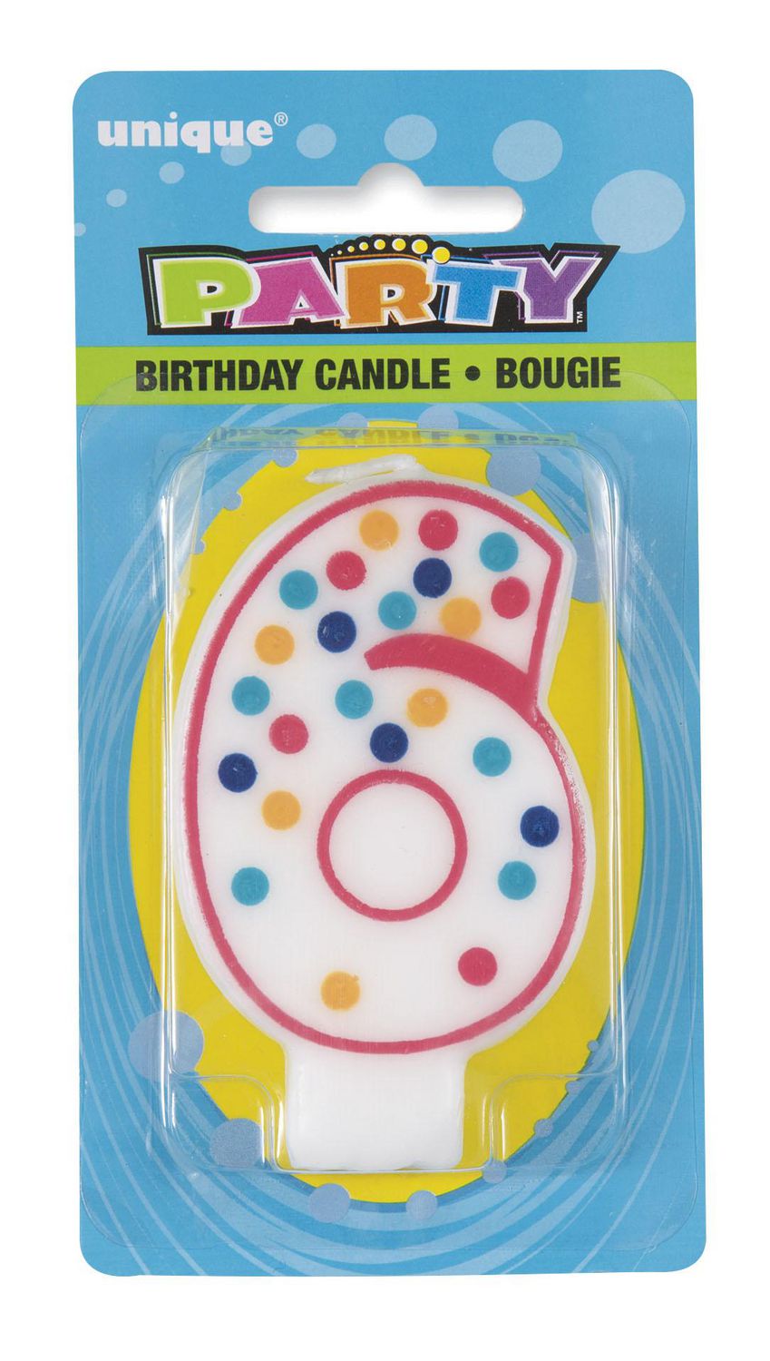 Bougie d'anniversaire : 6 - Birthday candle : six