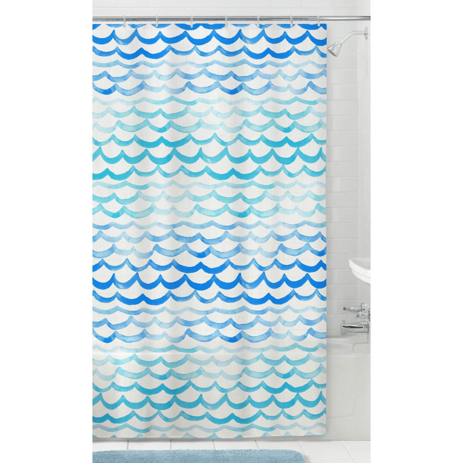 Mainstays PEVA Shower Curtain Set with 12 Hooks Walmart Canada
